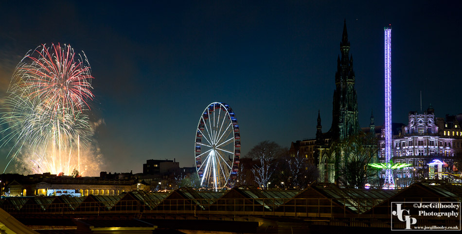 Edinburgh Christmas Lights Switch on - The Fireworks