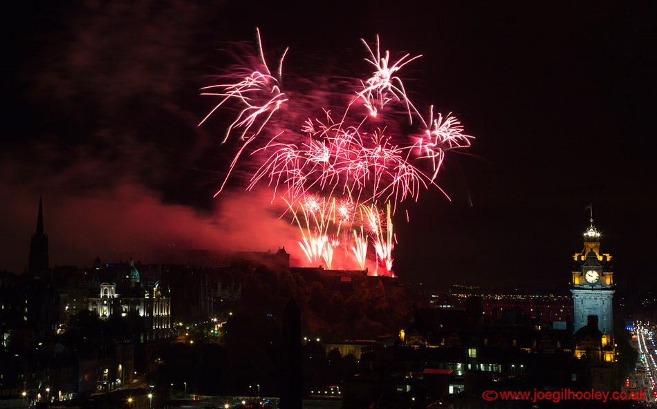 Edinburgh Festival Fireworks 2015 from Calton Hill