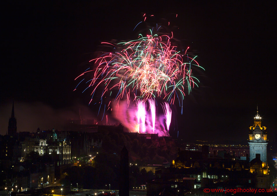 Edinburgh Festival Fireworks 2015 from Calton Hill