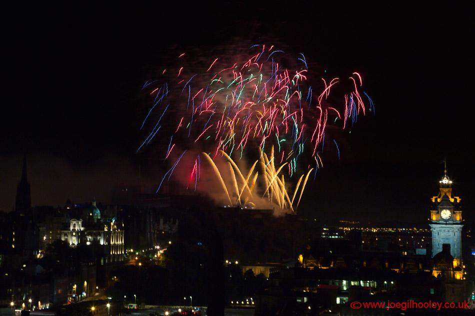 Edinburgh Festival Fireworks 2015 from Calton Hill