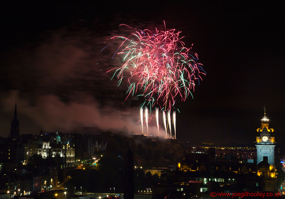 Edinburgh Festival Fireworks 2015 from Calton Hill