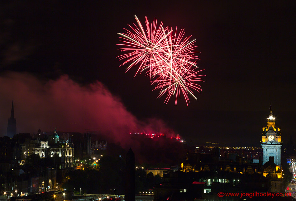 Edinburgh Festival Fireworks 2015 from Calton Hill