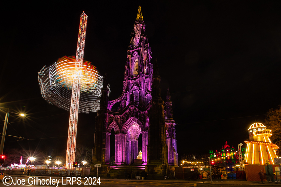 Edinburgh Christmas Attractions Star Flyer and Scott Monument