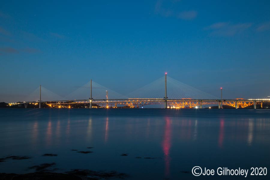 opening of Queensferry Crossing - a lightshow