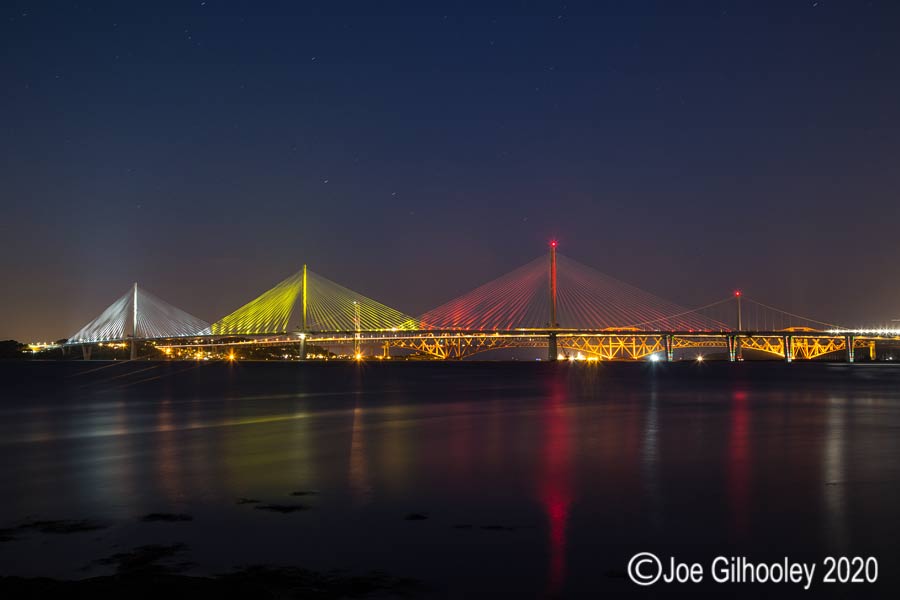 opening of Queensferry Crossing - a lightshow