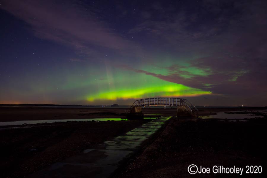 Northern Lights Aurora Borealis Belhaven Bridge