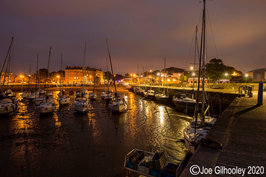 Fisherrow Harbour by night