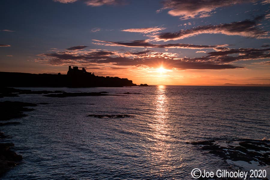 Tantallon Castle from Seacliff at sunset