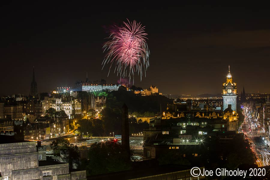Edinburgh Tattoo Fireworks over Edinburgh Castle