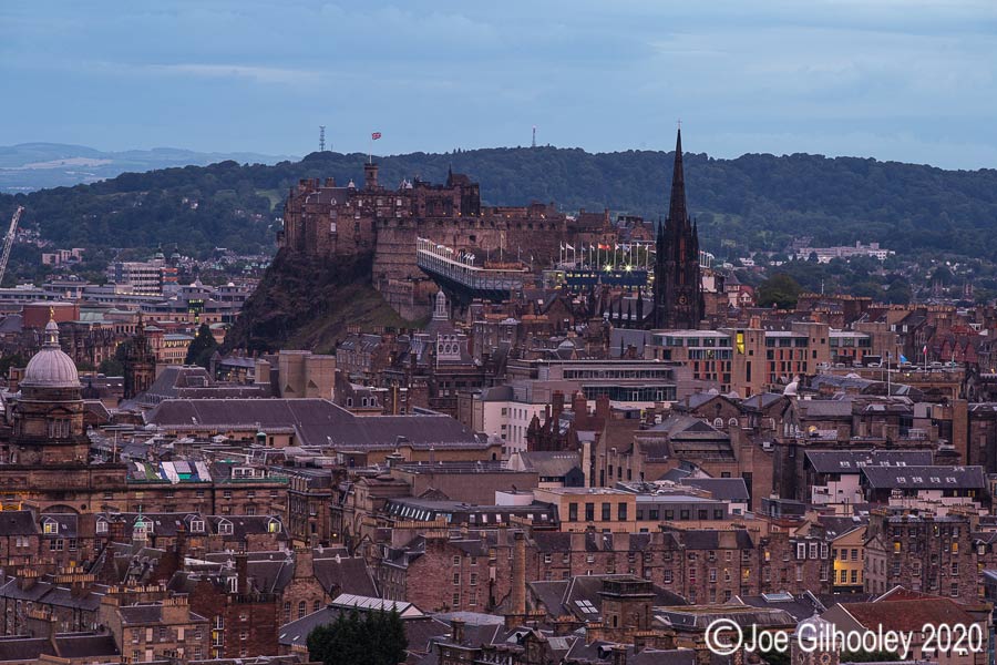 Edinburgh skyline and Edinburgh Castle