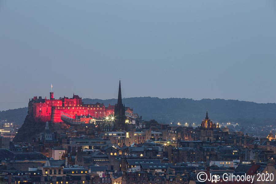 Edinburgh skyline and Edinburgh Castle