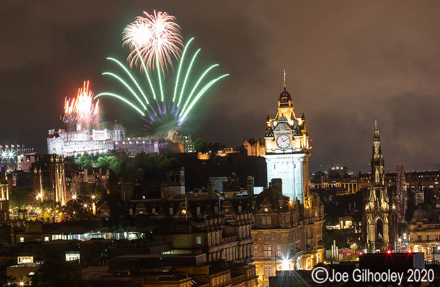 Edinburgh Tattoo Fireworks over Edinburgh Castle