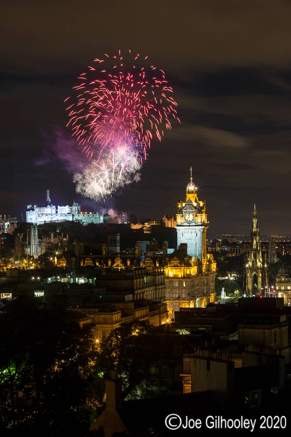 Edinburgh Tattoo Fireworks over Edinburgh Castle