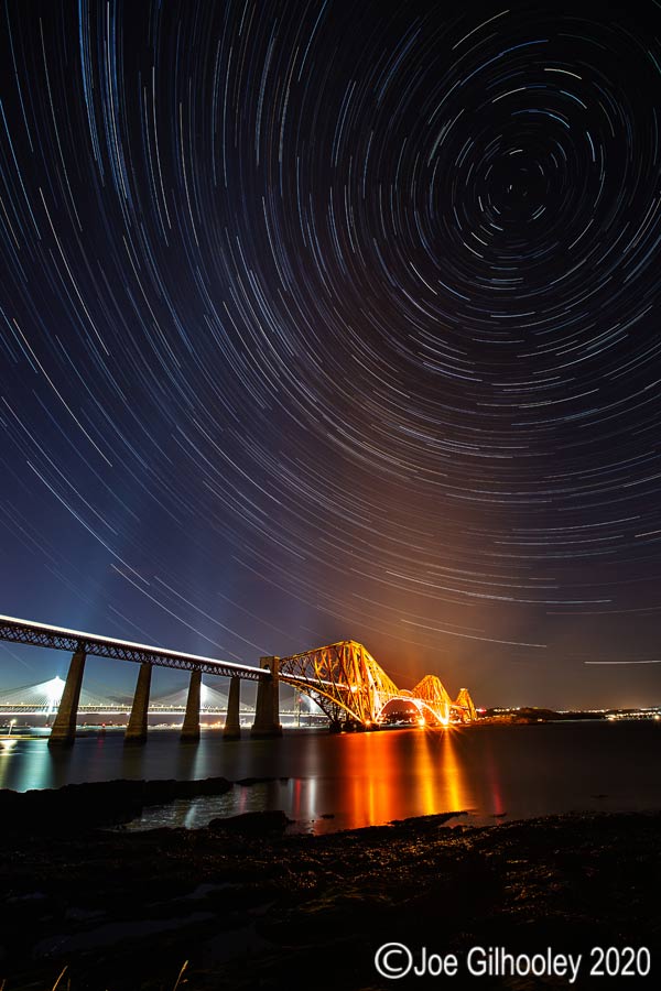 Star Trails over The Forth Bridge