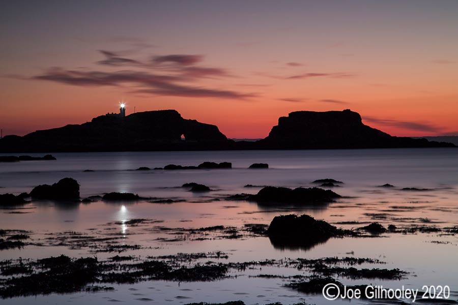 Fidra Island pre dawn from Yellowcraigs Beach