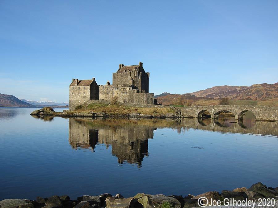 Eilean Donan Castle at high tide