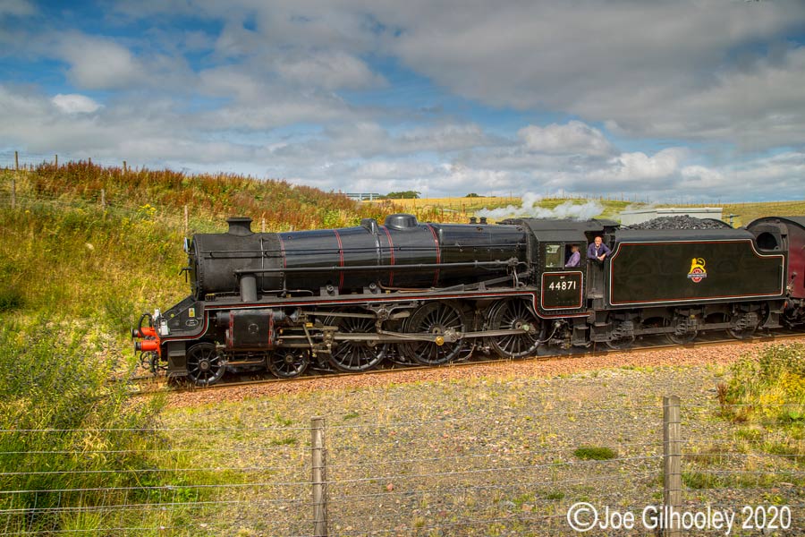 44871 Black Five Steam Train on Borders Railway