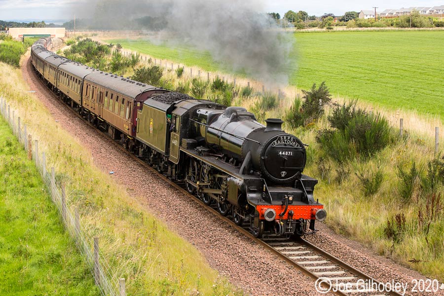 44871 Black Five Steam Train on Borders Railway