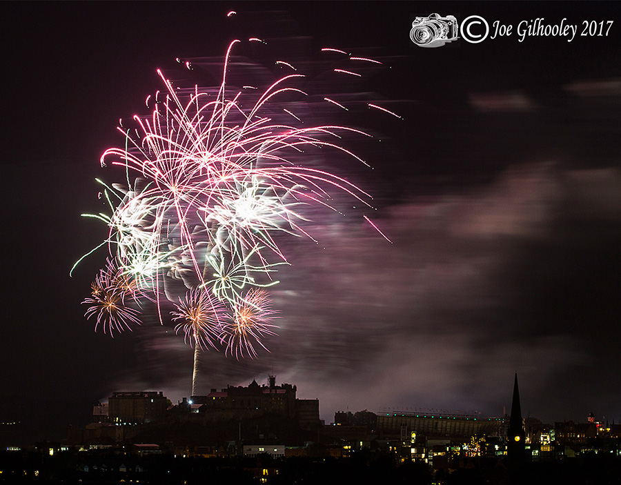 Virgin Money Edinburgh Festival Fireworks 2017 from Blackford Hill