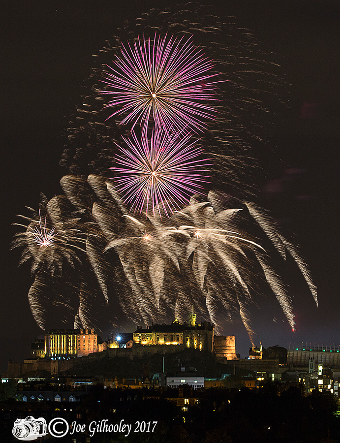 Virgin Money Edinburgh Festival Fireworks 2017 from Blackford Hill