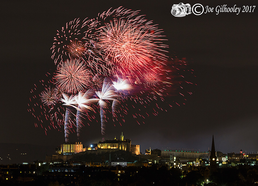 Virgin Money Edinburgh Festival Fireworks 2017 from Blackford Hill