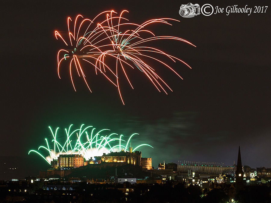Virgin Money Edinburgh Festival Fireworks 2017 from Blackford Hill