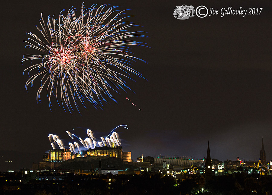 Virgin Money Edinburgh Festival Fireworks 2017 from Blackford Hill
