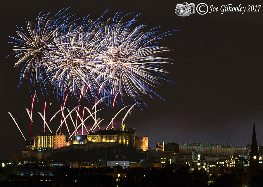 Virgin Money Edinburgh Festival Fireworks 2017 from Blackford Hill