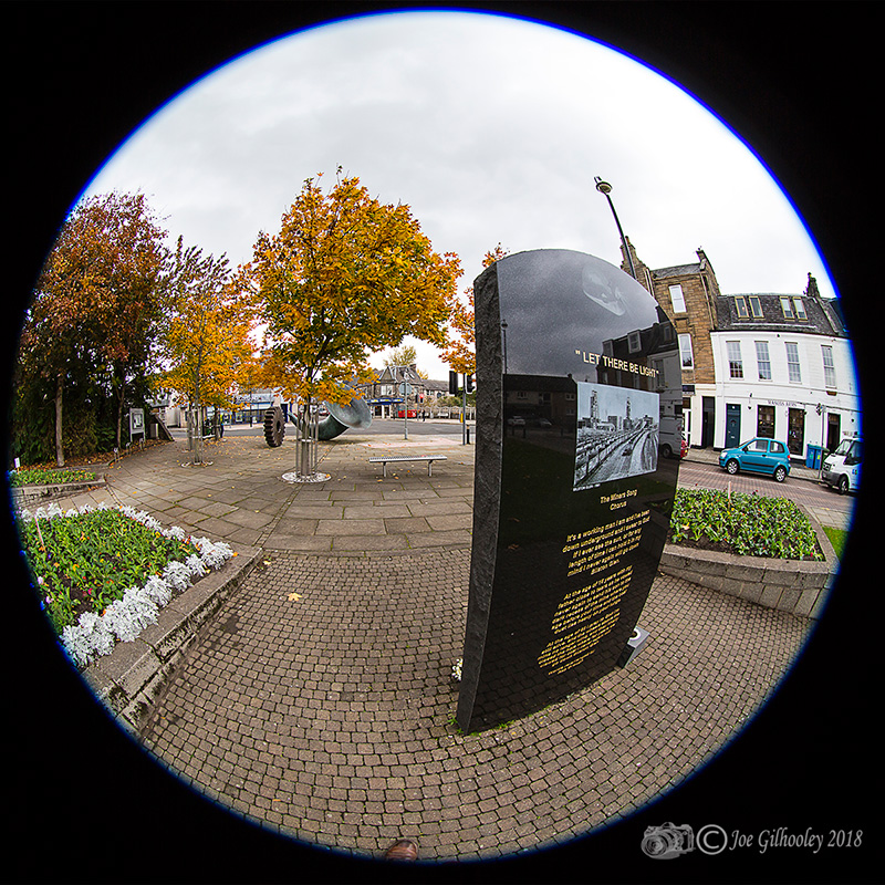 Fisheye lens - Loanhead 's Bilston Glen Mining Memorial
