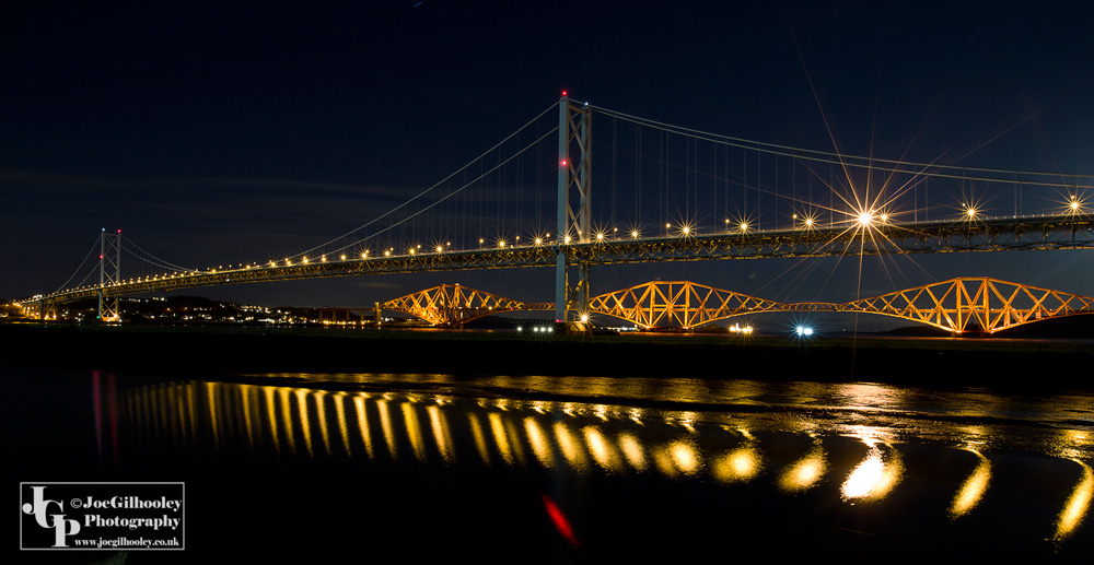 Forth Road bridge with Forth Bridge in background