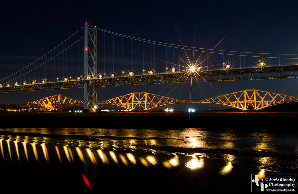 Forth Road bridge with Forth Bridge in background