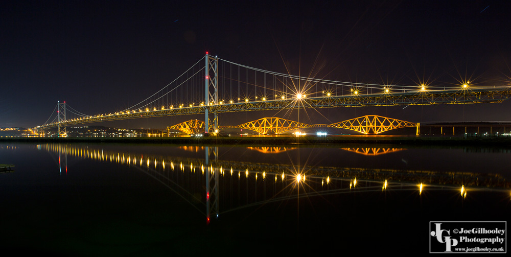 Forth Road bridge with Forth Bridge in background
