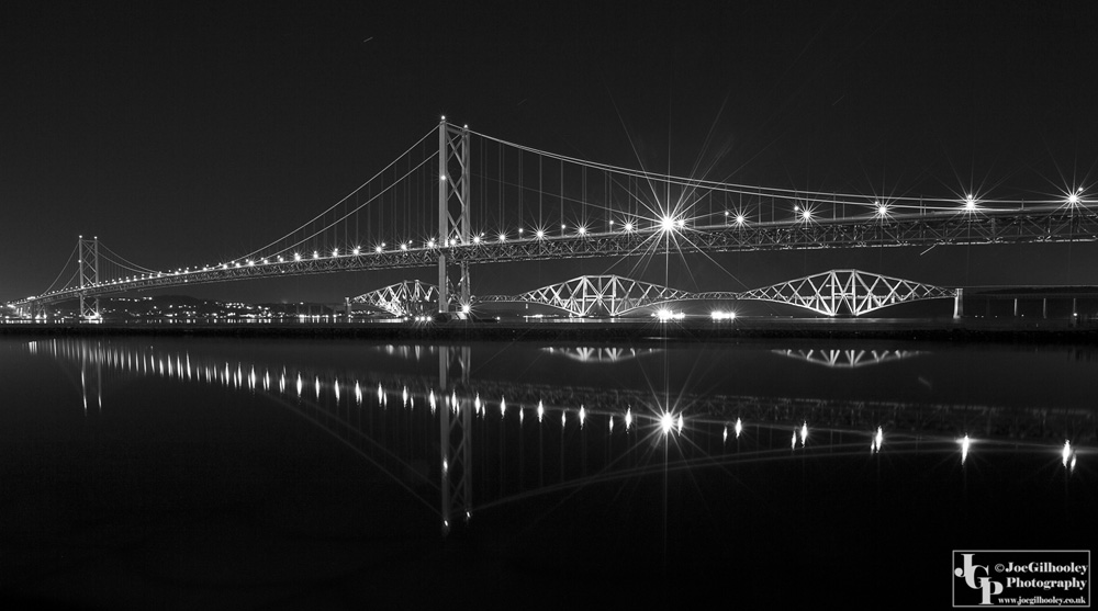 Forth Road bridge with Forth Bridge in background