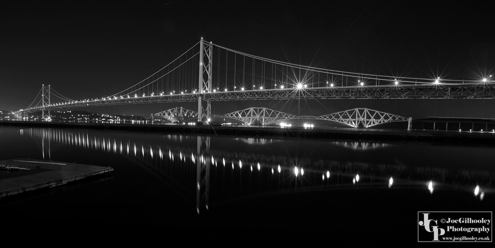 Forth Road bridge with Forth Bridge in background