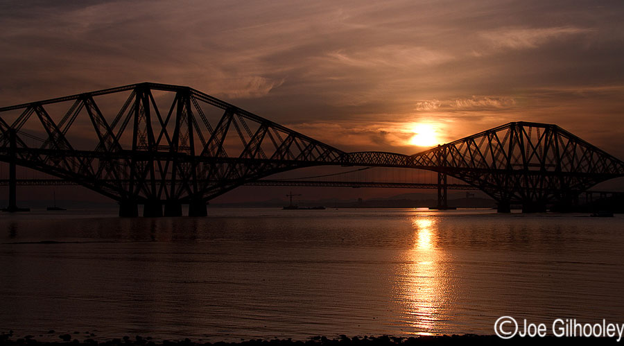 Forth  Bridge at dusk - 8th July