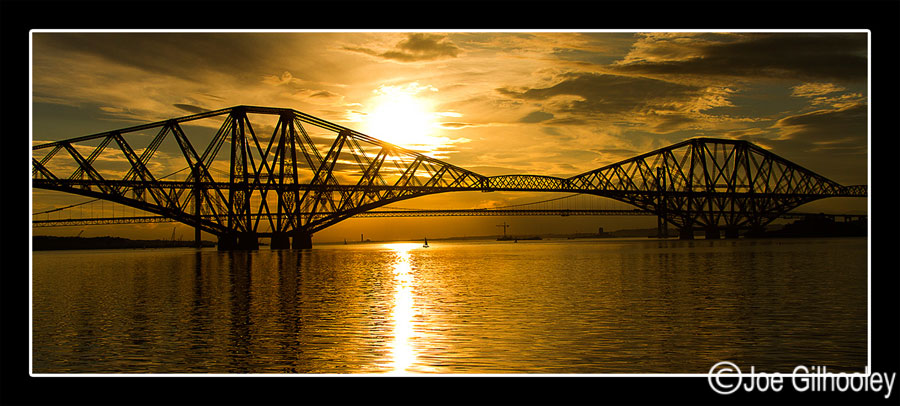 Sunset over Forth Bridges 8th August 2013