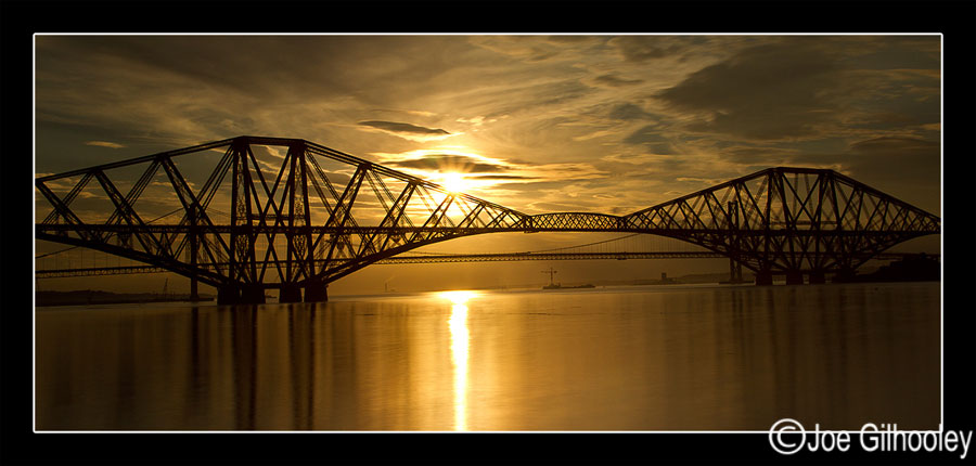 Sunset over Forth Bridges 8th August 2013