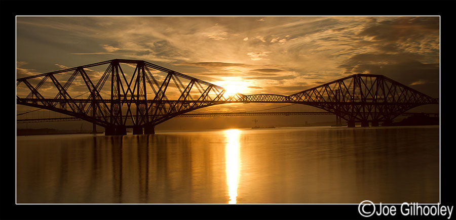Sunset over Forth Bridges 8th August 2013