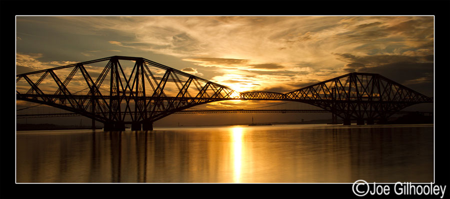 Sunset over Forth Bridges 8th August 2013