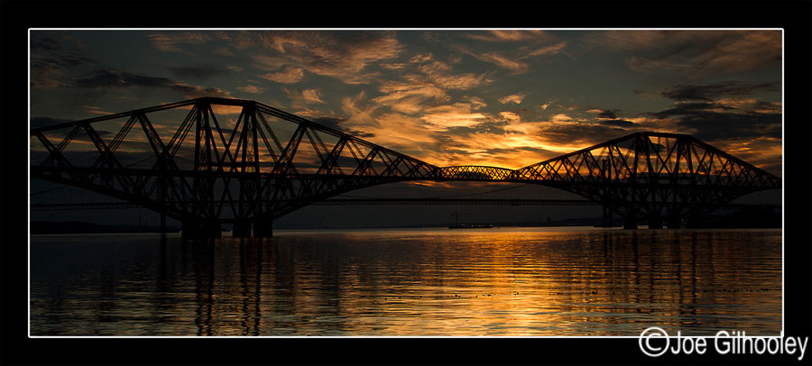 Sunset over Forth Bridges 8th August 2013