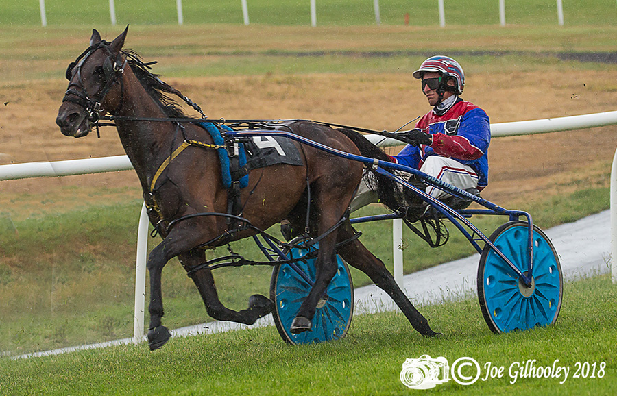 Harness Racing at Musselburgh Racecourse Harness Racing at Musselburgh Racecourse - Second race in the rain. Lots of spray from wheels