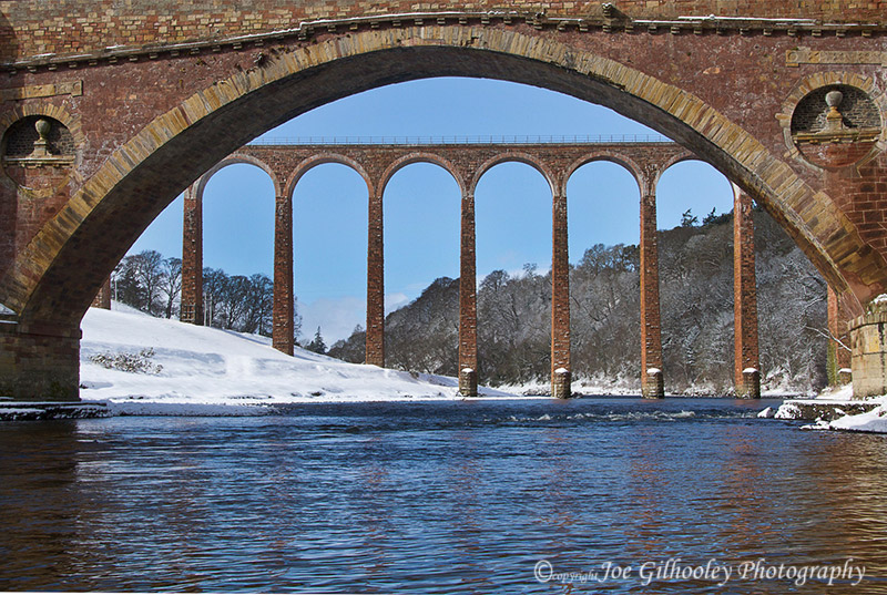 Leaderfoot bridge and viaduct in the snow - 11th March 2013 image 010 cropped