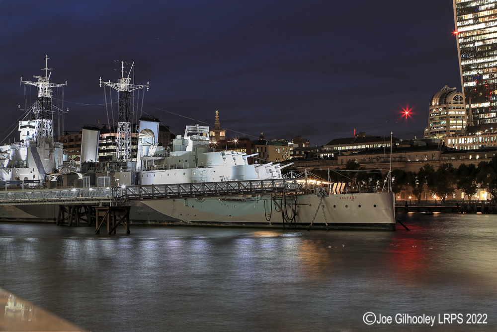HMS Belfast on river Thames