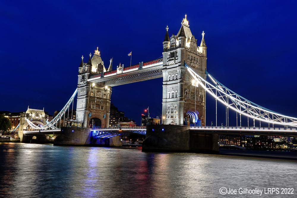 Tower Bridge London after Sunset