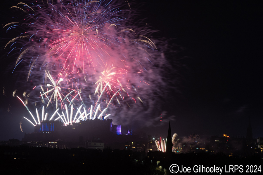 Edinburgh's New Year Fireworks 2024 from Blackford Hill Edinburgh's New Year Fireworks 2024 from Blackford Hill