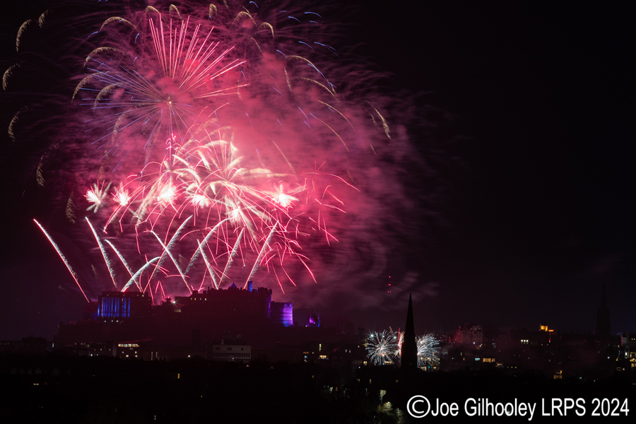 Edinburgh's New Year Fireworks 2024 from Blackford Hill Edinburgh's New Year Fireworks 2024 from Blackford Hill