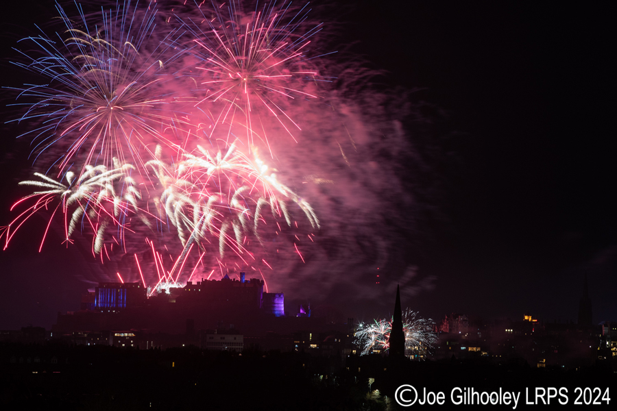 Edinburgh's New Year Fireworks 2024 from Blackford Hill Edinburgh's New Year Fireworks 2024 from Blackford Hill