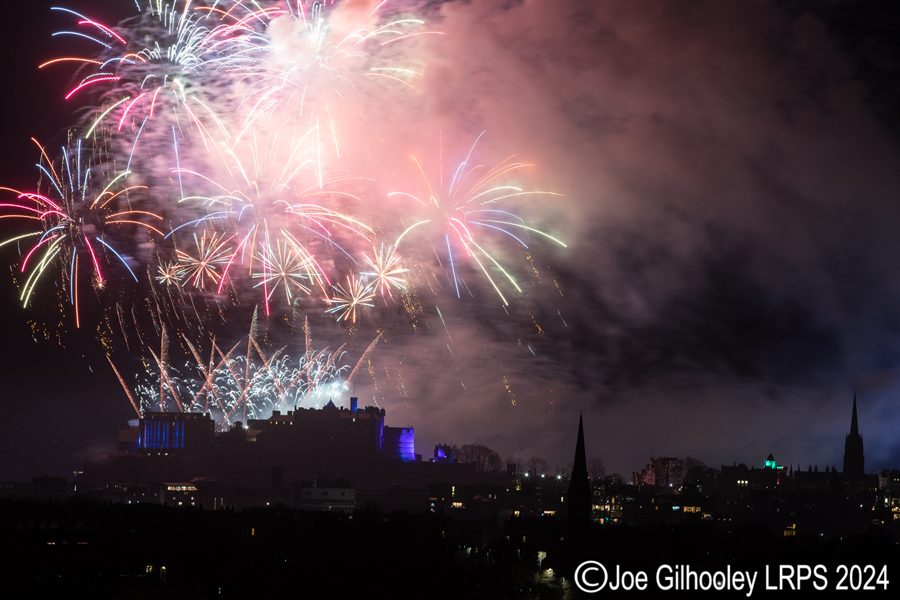 Edinburgh's New Year Fireworks 2024 from Blackford Hill Edinburgh's New Year Fireworks 2024 from Blackford Hill