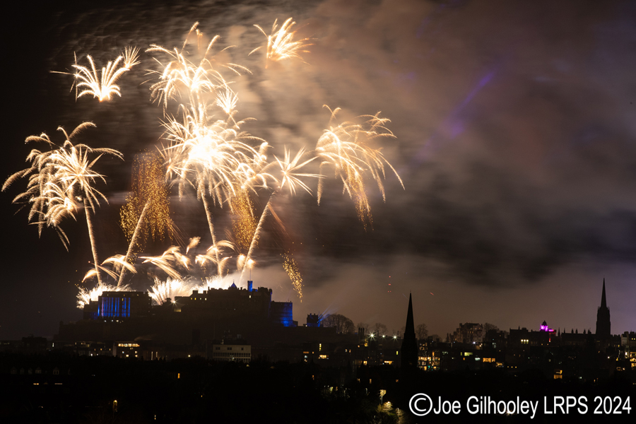 Edinburgh's New Year Fireworks 2024 from Blackford Hill Edinburgh's New Year Fireworks 2024 from Blackford Hill