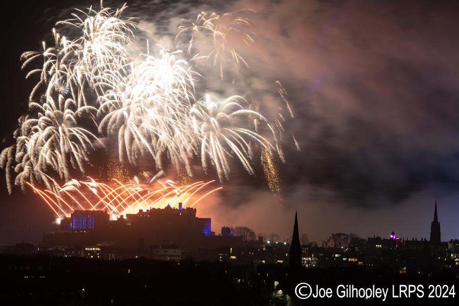 Edinburgh's New Year Fireworks 2024 from Blackford Hill Edinburgh's New Year Fireworks 2024 from Blackford Hill